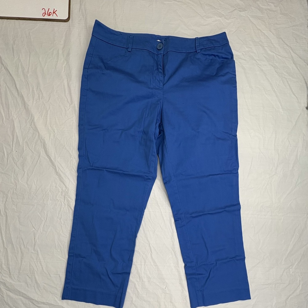 New York &‎ Company womens blue capri dress pants, size 8
